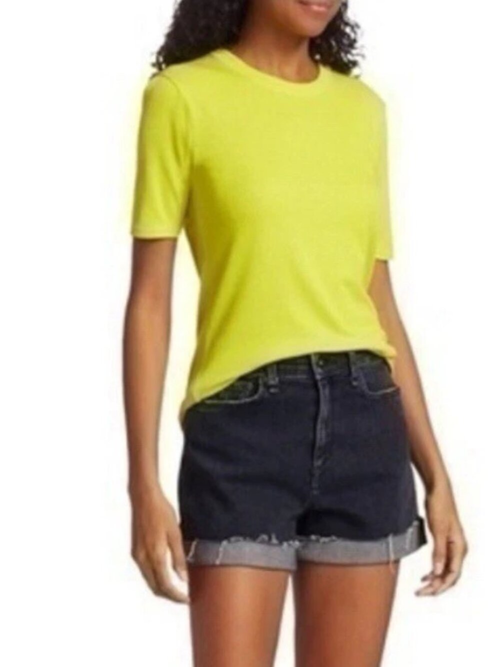 Rag & Bone Nina High Rise Short Cutoff Raw Hem Color in Washed Black size 28